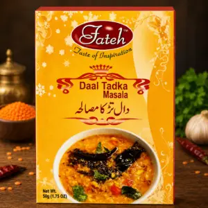 Fateh Foods Daal Tadka Masala – Premium spice blend for authentic Pakistani and Indian lentil dishes.