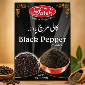 Black Pepper Powder 50g – Premium Ground Black Pepper by Fateh Foods