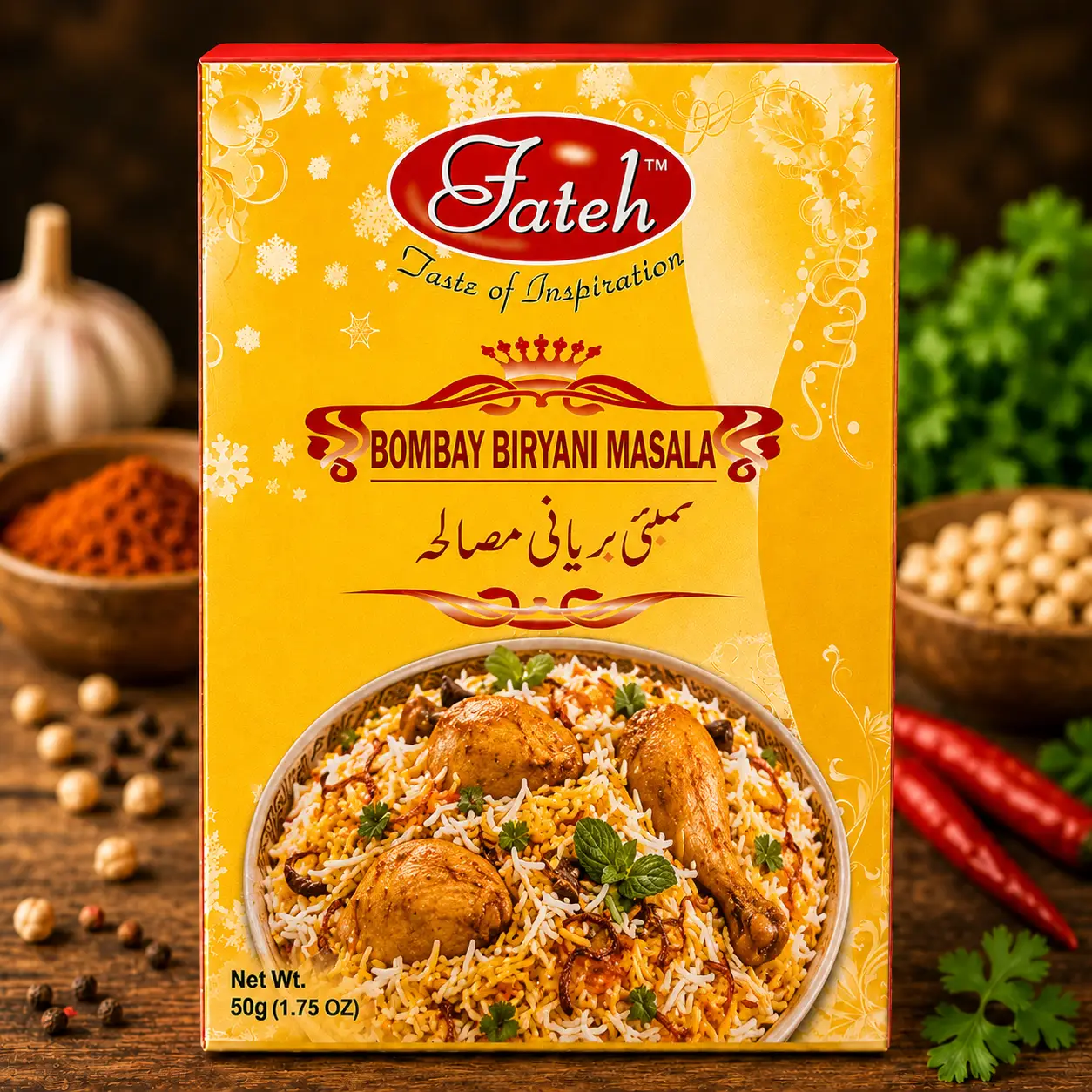 Bombay Biryani Masala | Fateh Foods Fateh Foods Bombay Biryani Masala Premium Pakistani Spices blend for authentic Pakistani and Indian Bombay Biryani.