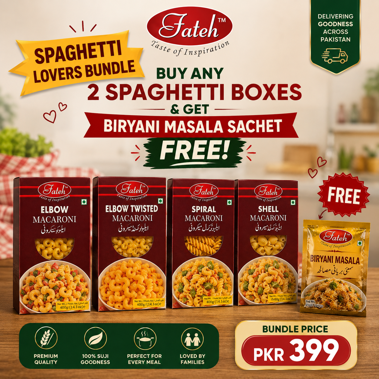 Spaghetti Lovers Bundle | Fateh Foods | Fateh Foods Fateh Foods Spaghetti Lovers Pasta Bundle