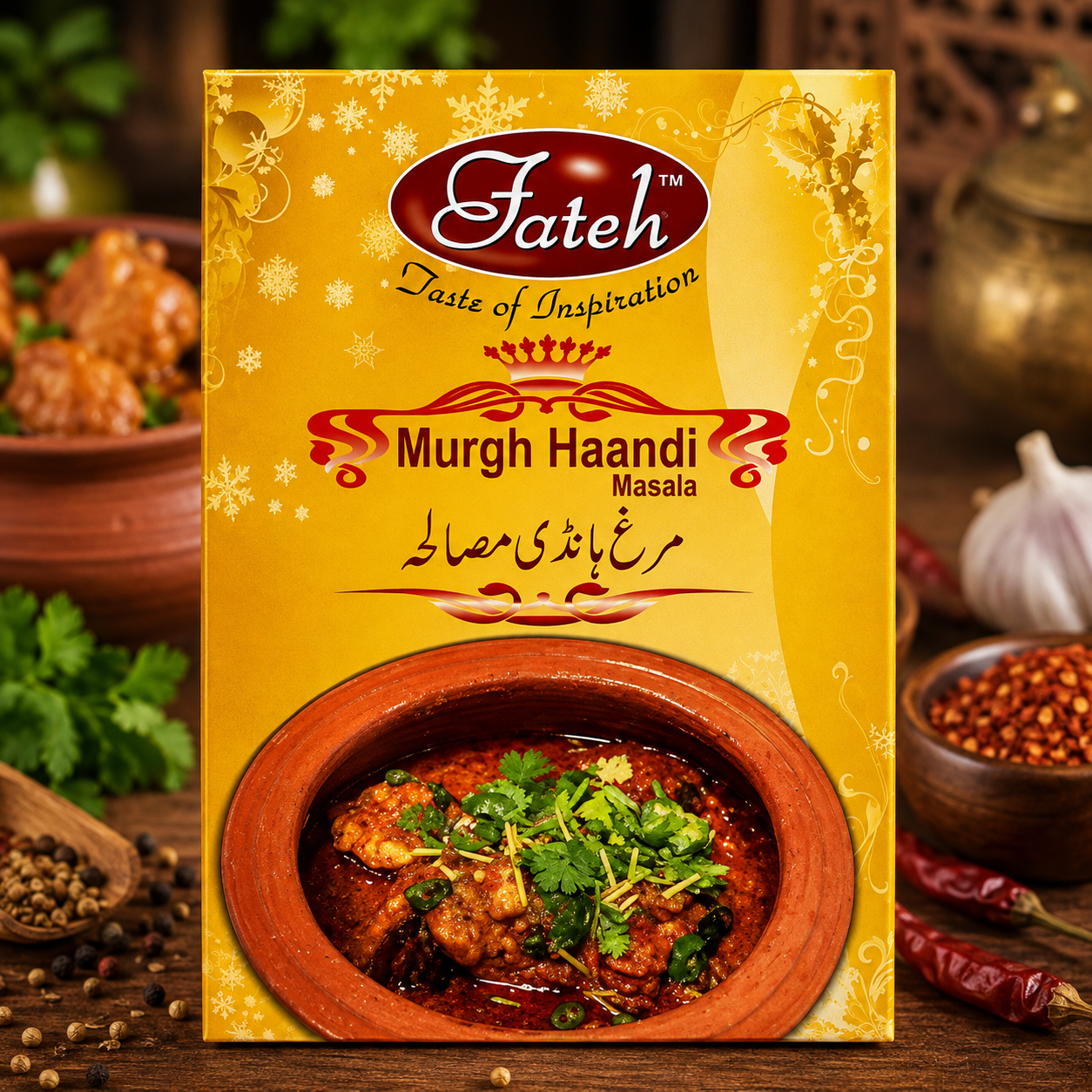Murgh Haandi Masala | Fateh Foods Murgh Haandi Masala – Premium spice blend for authentic Pakistani and Indian Chicken Handi.